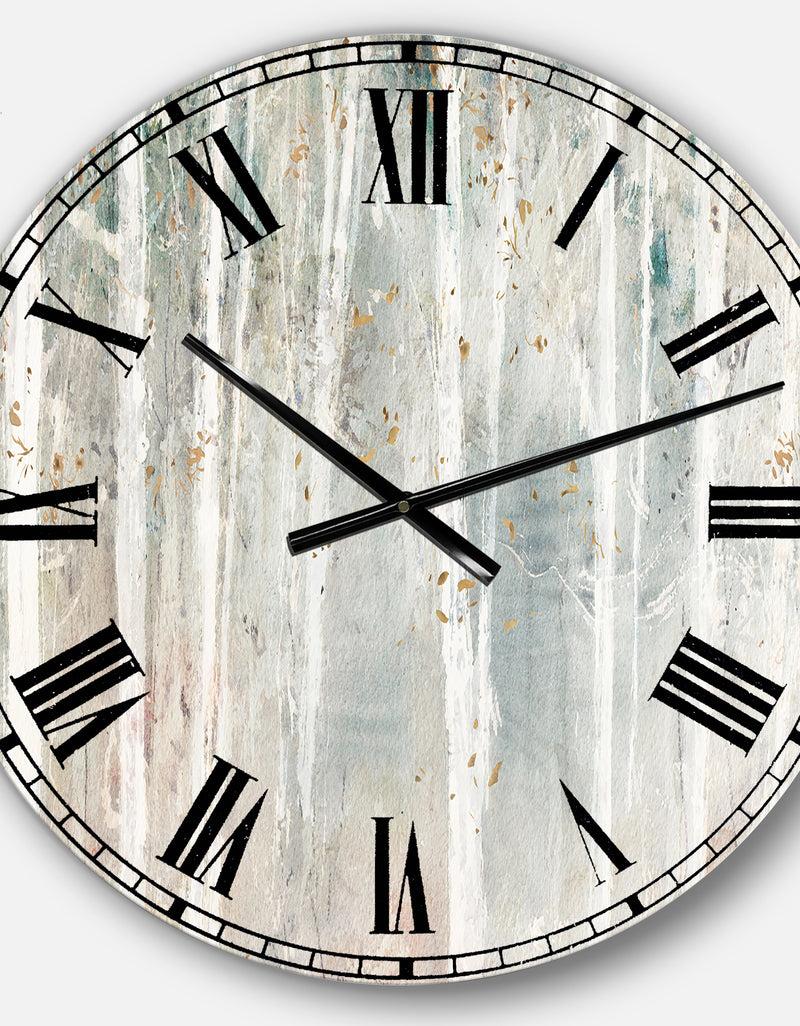 DesignQ The Gray Barn Jartop 'A Woodland Walk Into The Forest III - Farmhouse Oversized Metal Clock