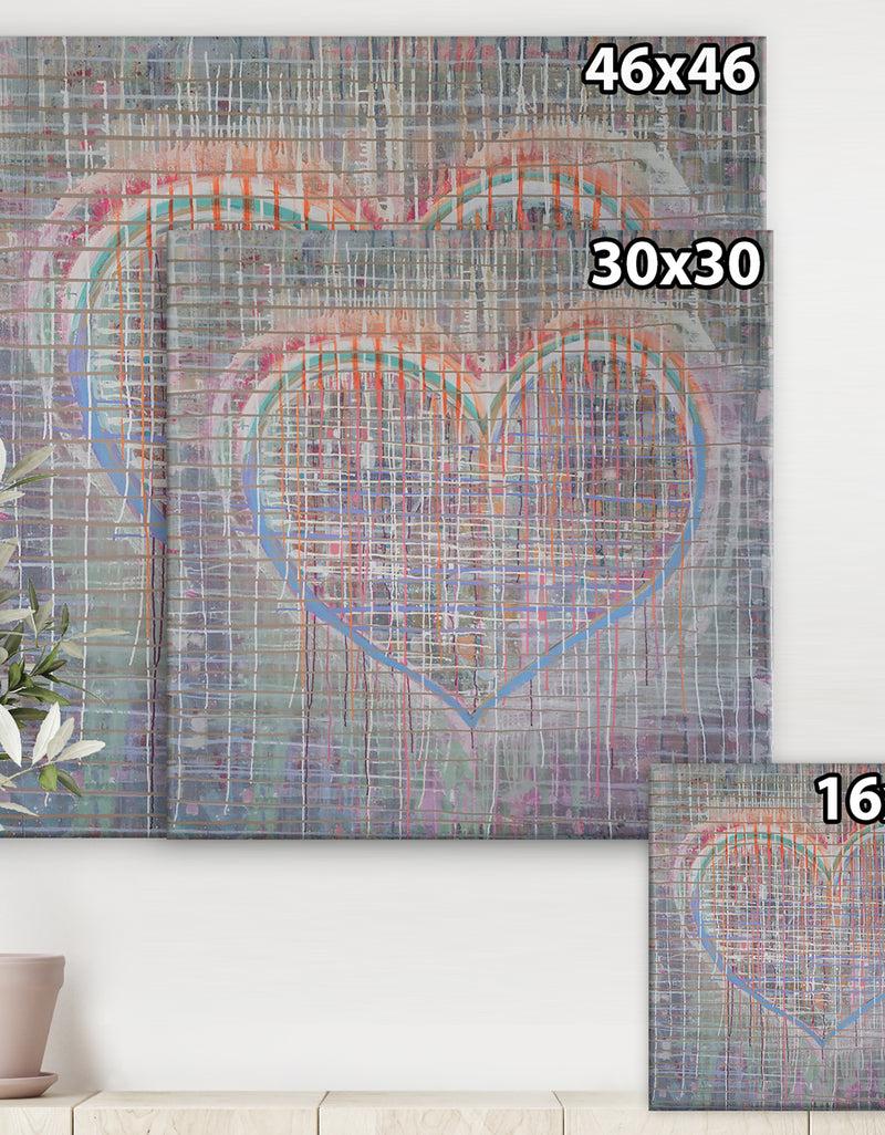 DesignQ The Heart In The Matrix - Modern & Contemporary Premium Canvas Wall Art