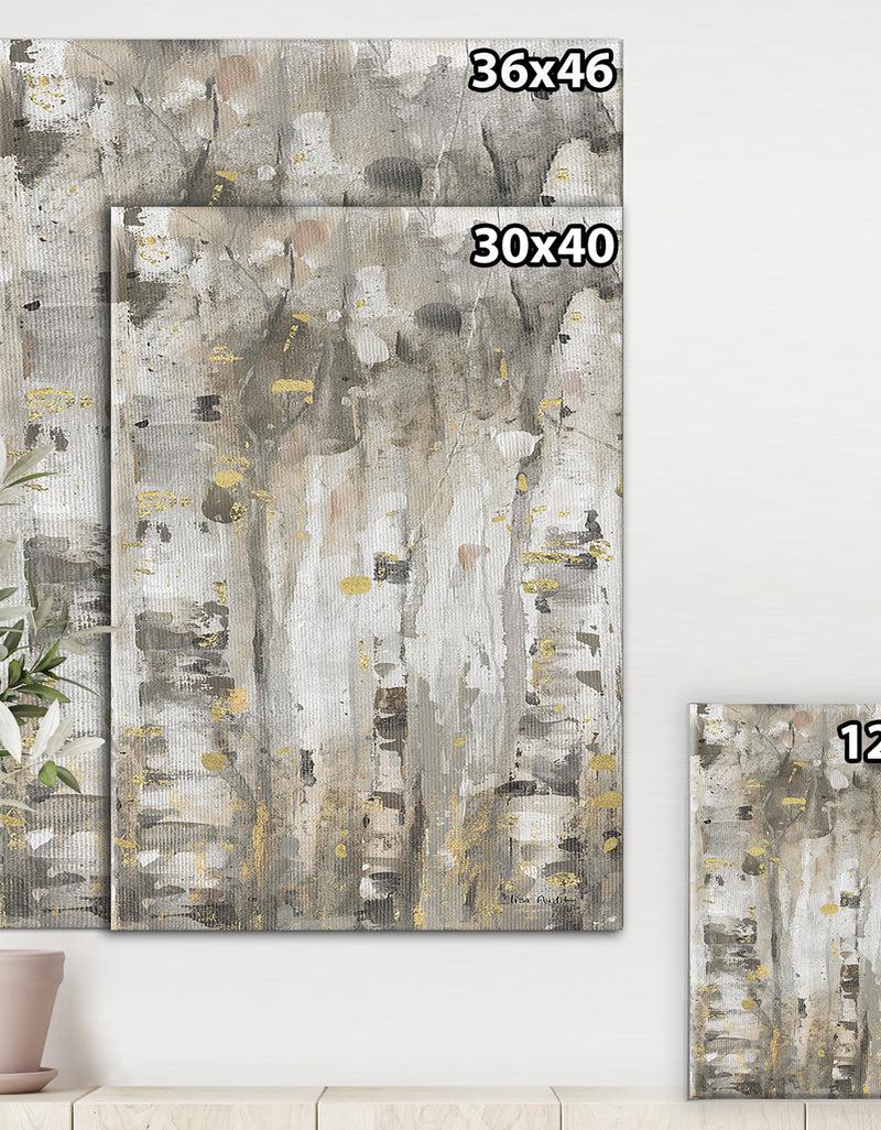 DesignQ The Modern Grey Forest II - Farmhouse Canvas Artwork