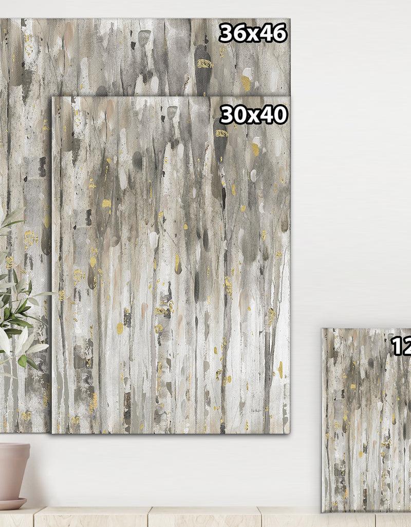 DesignQ The Modern Grey Forest III - Farmhouse Canvas Art
