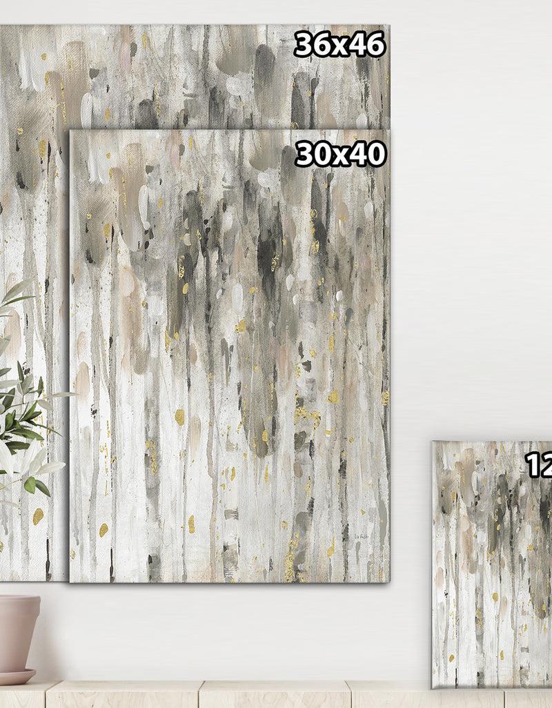 DesignQ The Modern Grey Forest IV - Farmhouse Premium Canvas Wall Art