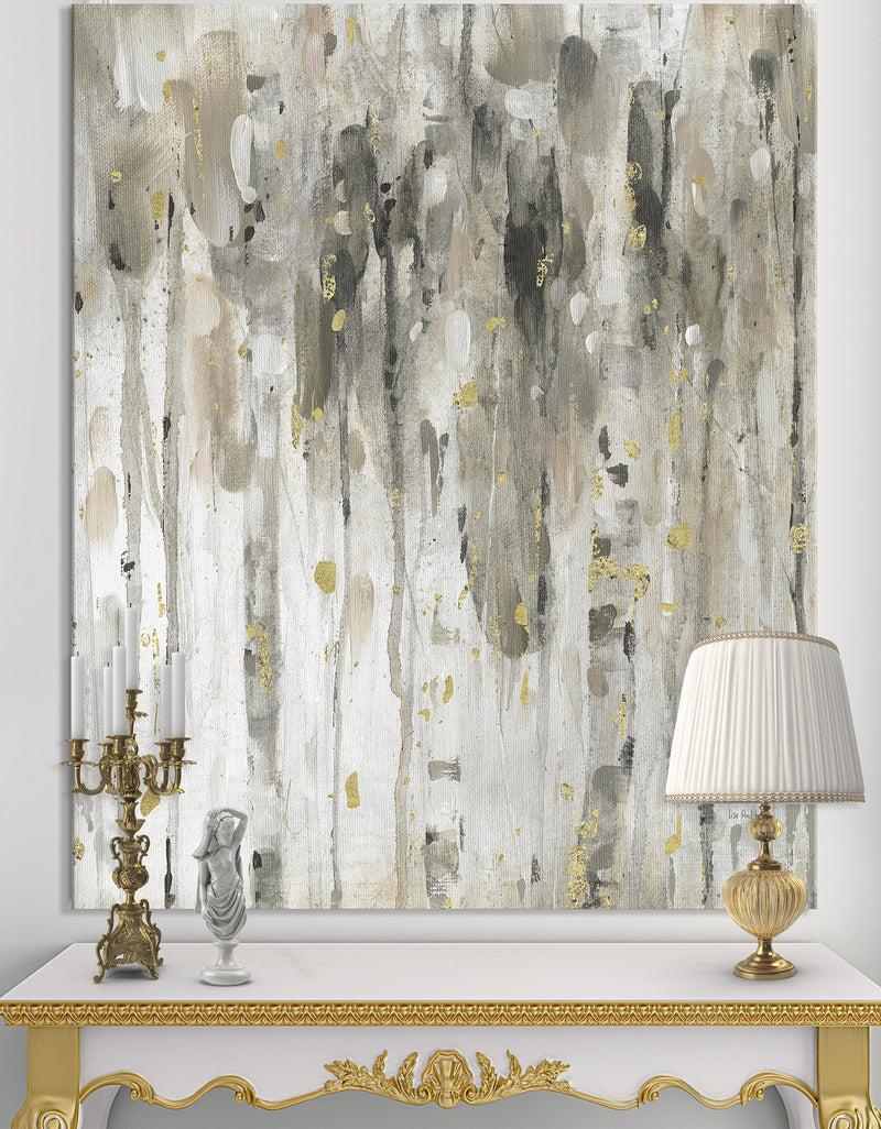 DesignQ The Modern Grey Forest IV - Farmhouse Premium Canvas Wall Art