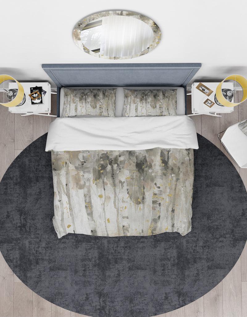 DesignQ The Modern Grey Forest IV - Glam Duvet Cover Set