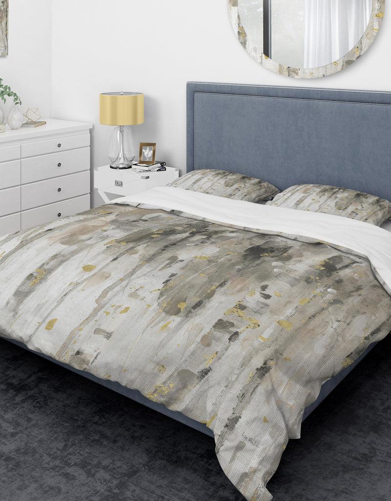 DesignQ The Modern Grey Forest IV - Glam Duvet Cover Set