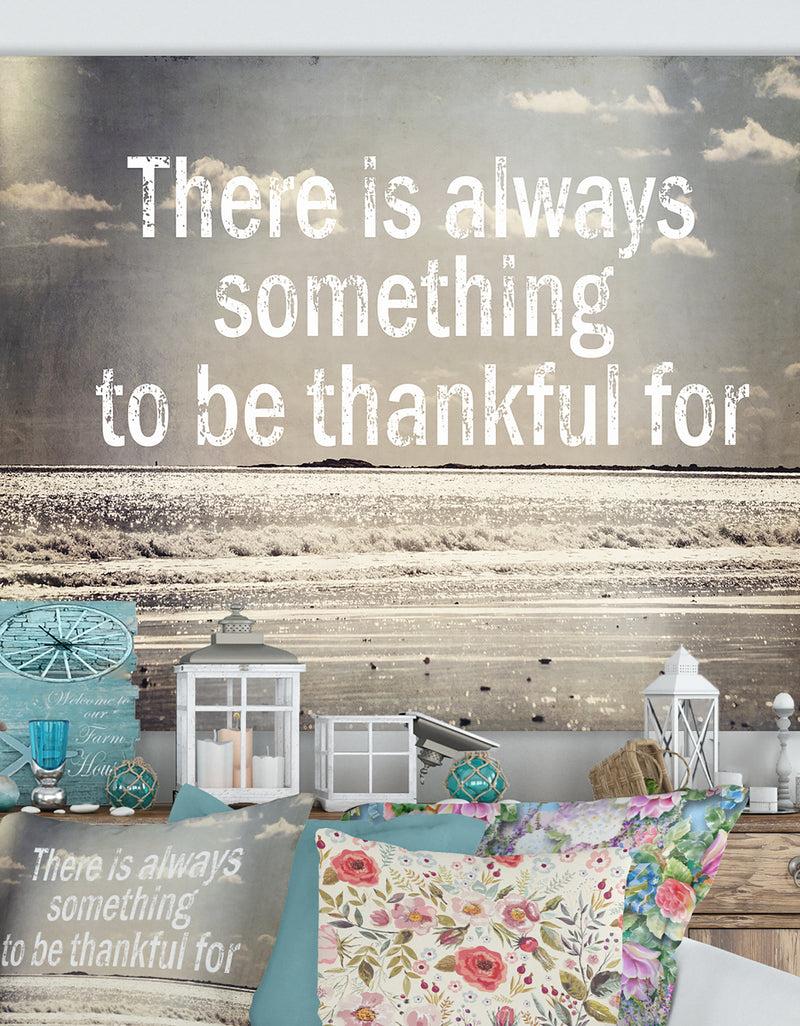 DesignQ There Is Always Something To Be Thankful For - Cottage Canvas Wall Art