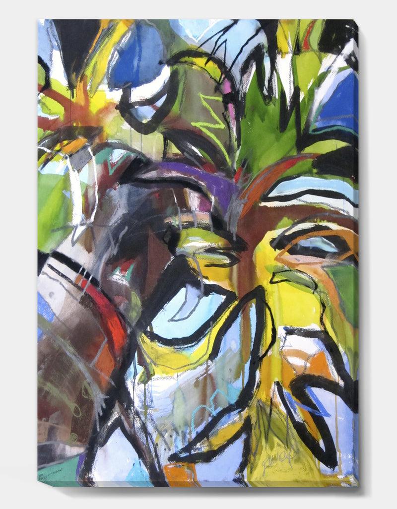 DesignQ Thompson Palm - Modern & Contemporary Premium Canvas Wall Art