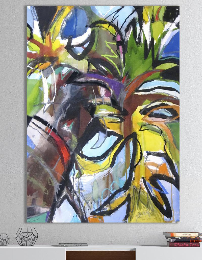 DesignQ Thompson Palm - Modern & Contemporary Premium Canvas Wall Art