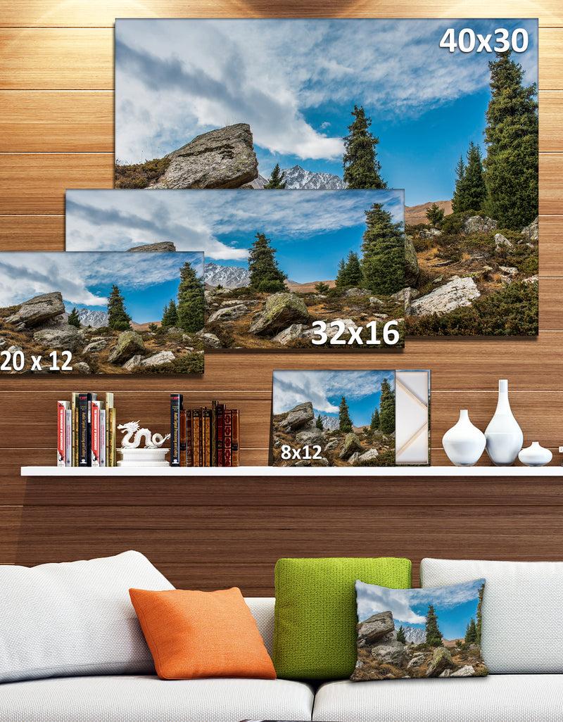 DesignQ Tien Shan Mountains In Almaty - Landscape Wall Artwork