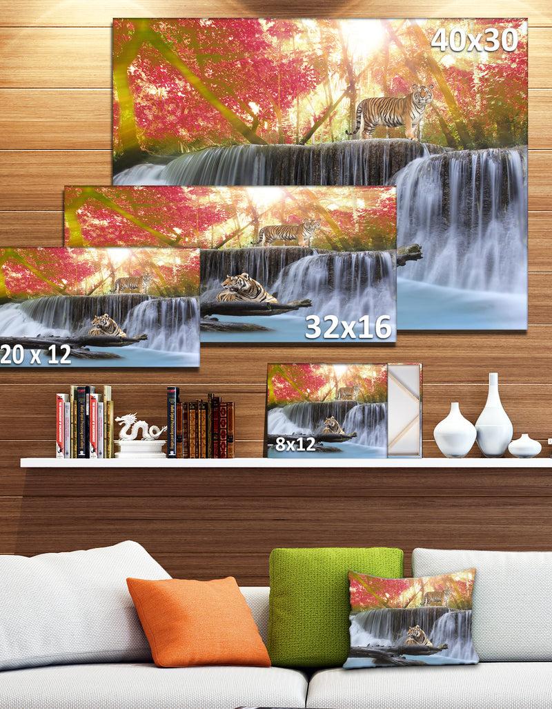 DesignQ Tiger In The Jungle - Photography Canvas Art Print