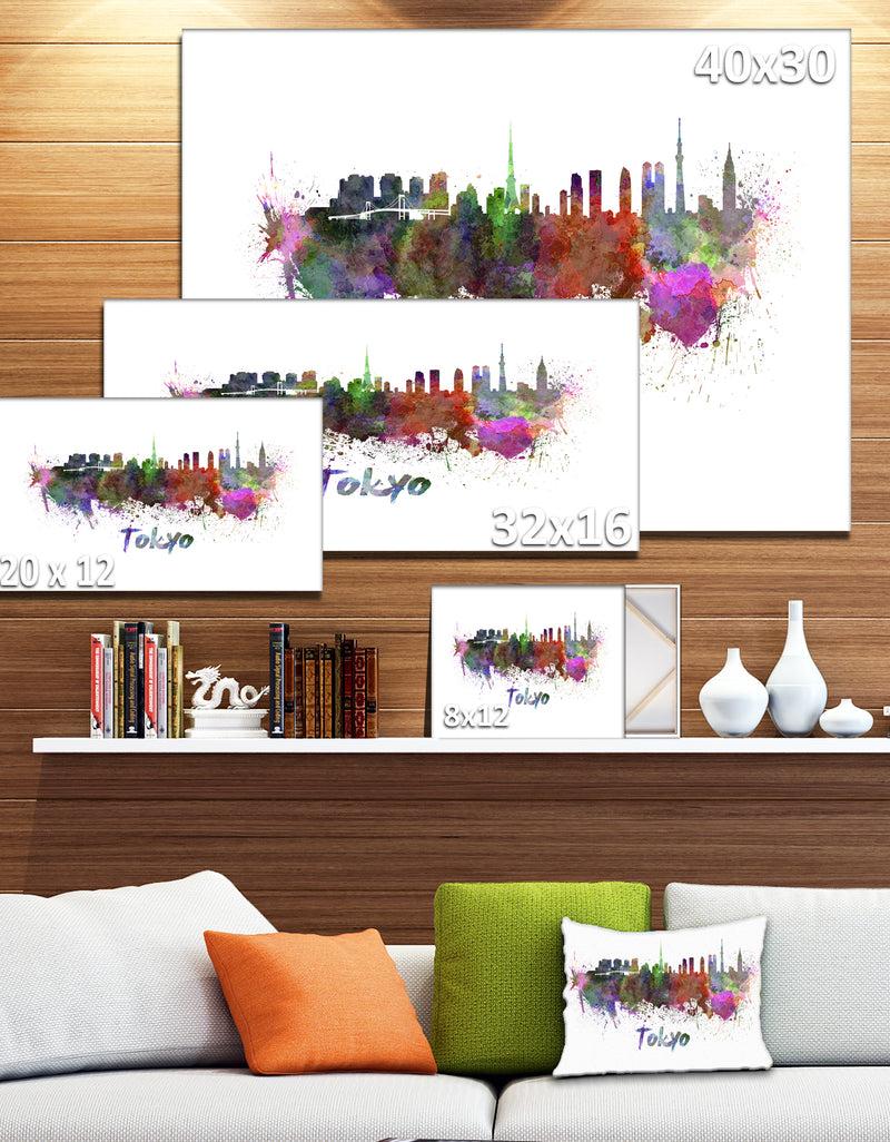 DesignQ Tokyo Skyline - Cityscape Canvas Artwork Print