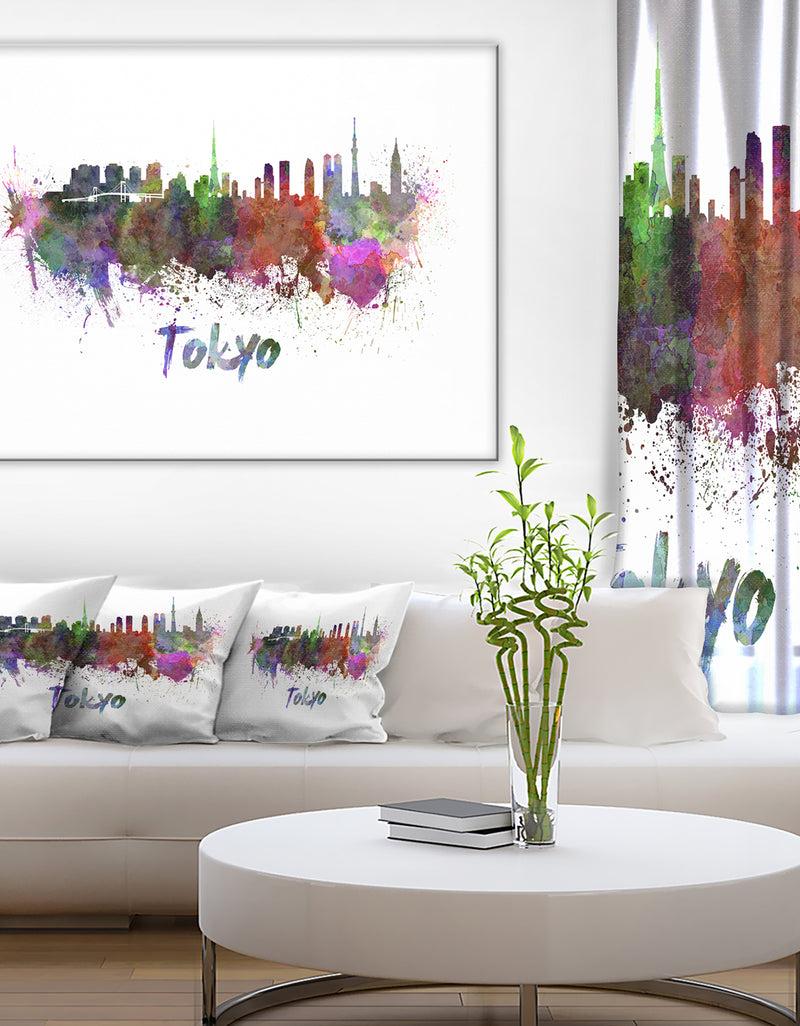 DesignQ Tokyo Skyline - Cityscape Canvas Artwork Print