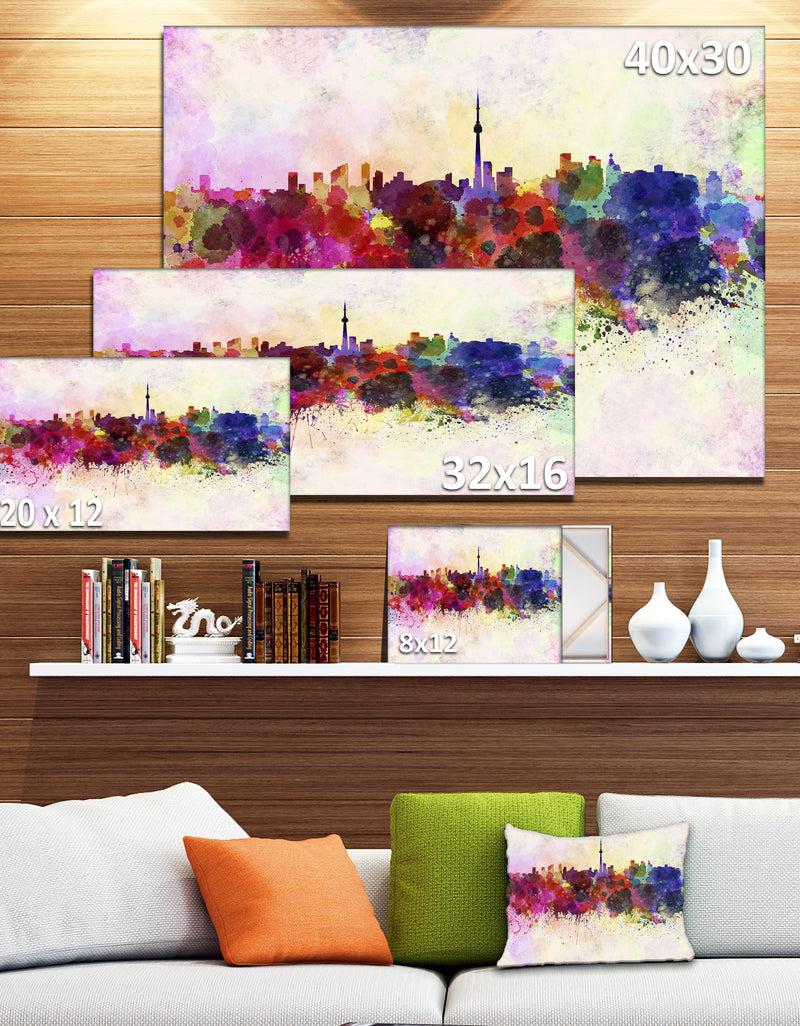 DesignQ Toronto Skyline - Cityscape Canvas Artwork Print