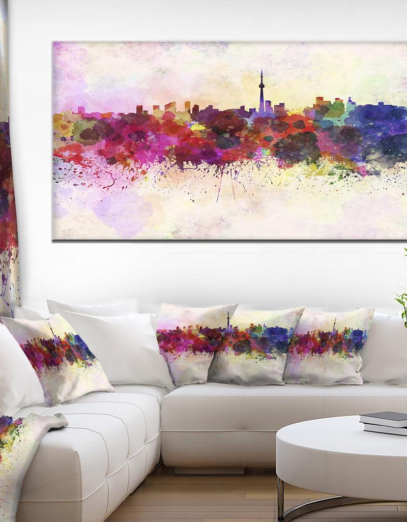DesignQ Toronto Skyline - Cityscape Canvas Artwork Print