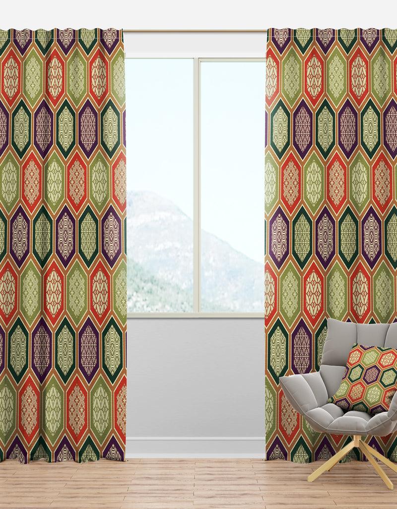 DesignQ Traditional Japanese Pattern - Modern & Contemporary Curtain Panels