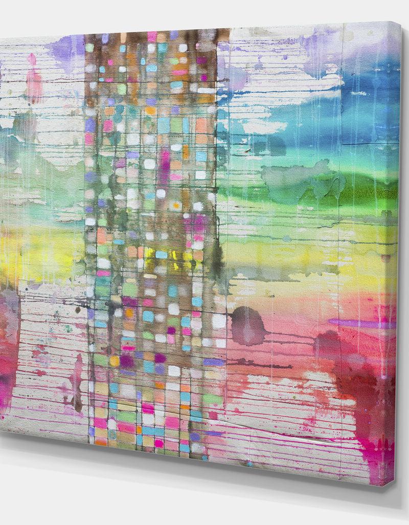 DesignQ Tree Trunk Magic - Mid-Century Modern Canvas Art Print