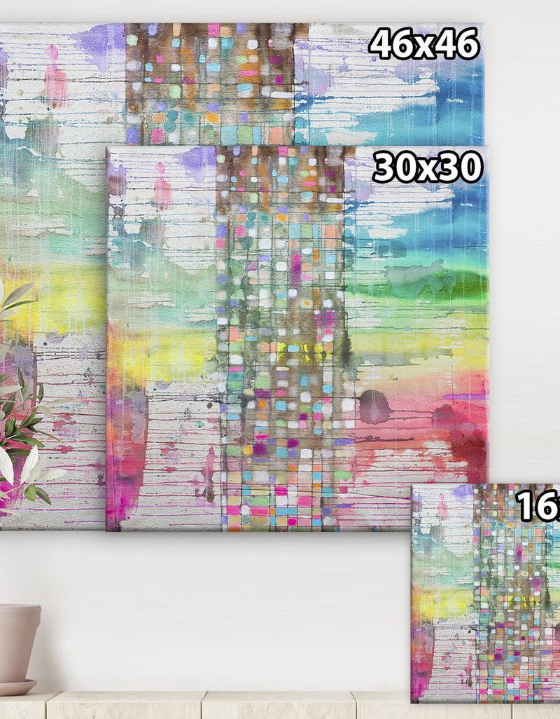 DesignQ Tree Trunk Magic - Mid-Century Modern Canvas Art Print