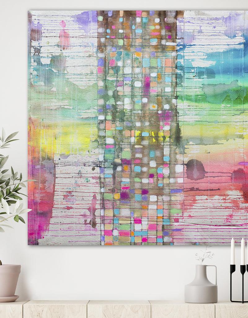 DesignQ Tree Trunk Magic - Mid-Century Modern Canvas Art Print