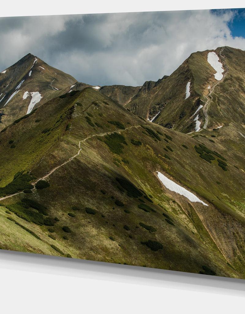 DesignQ Trekking Patch In Tatra Mountains - Landscape Art Print Canvas