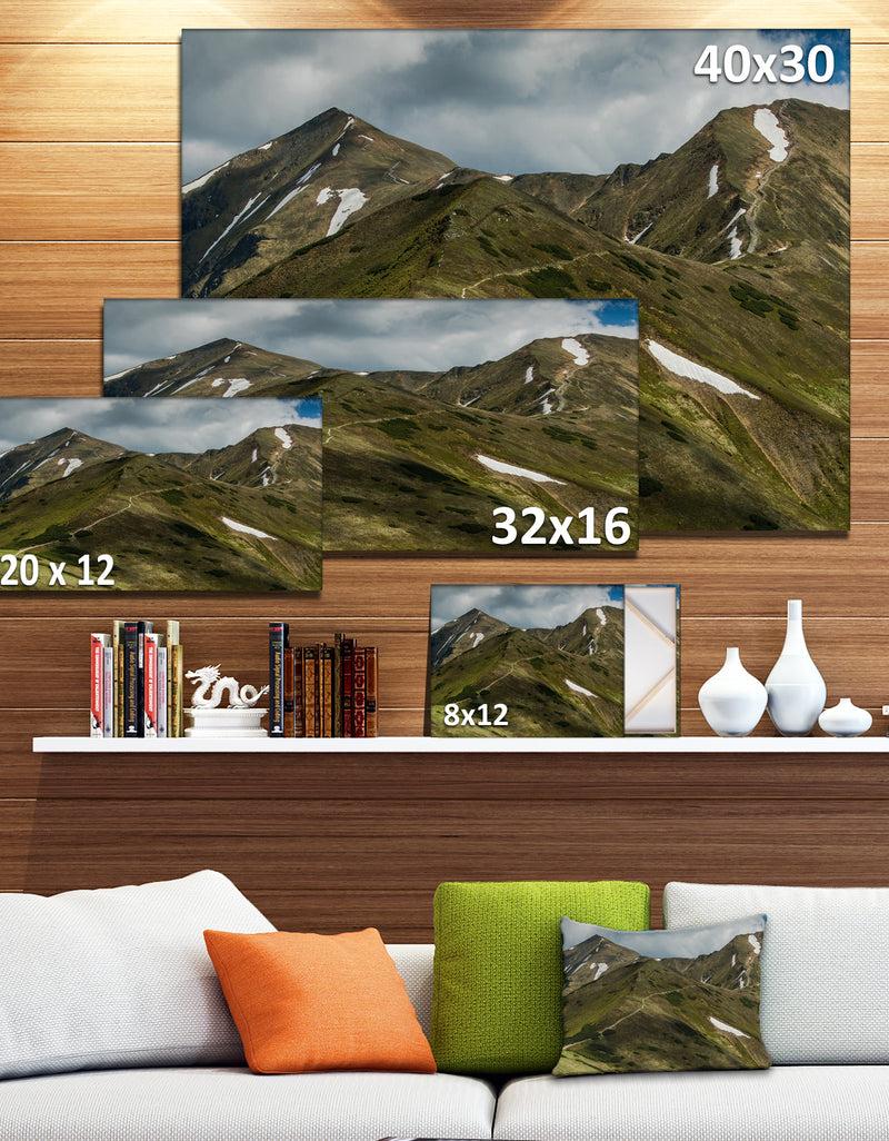 DesignQ Trekking Patch In Tatra Mountains - Landscape Art Print Canvas