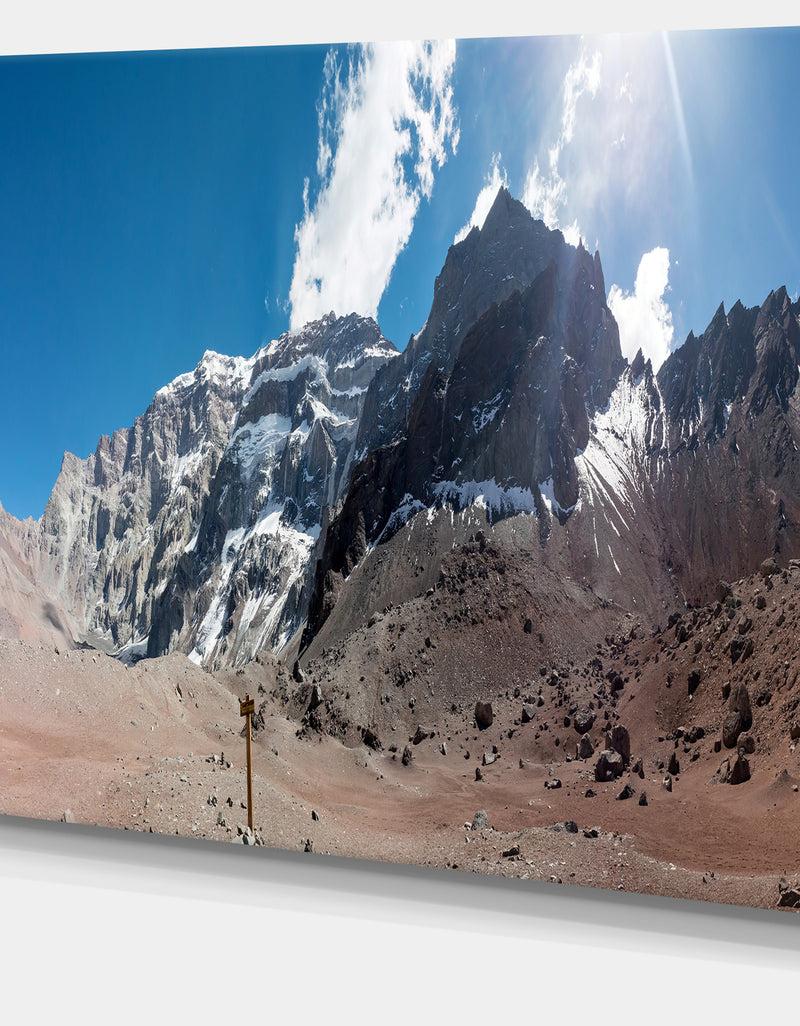 DesignQ Trekking To Plaza Francia Panorama - Landscape Art Canvas Print