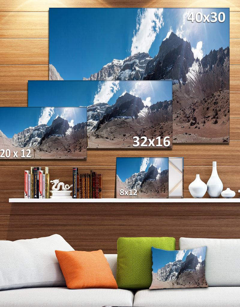 DesignQ Trekking To Plaza Francia Panorama - Landscape Art Canvas Print