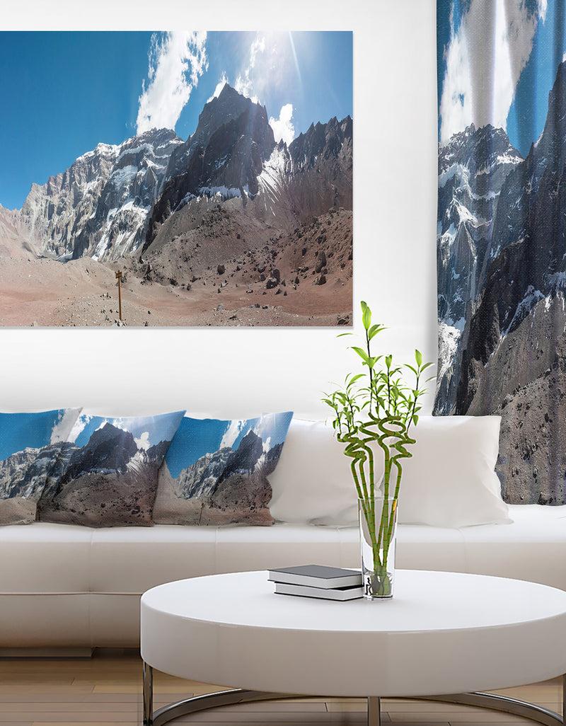 DesignQ Trekking to Plaza Francia Panorama - Landscape Art Canvas Print