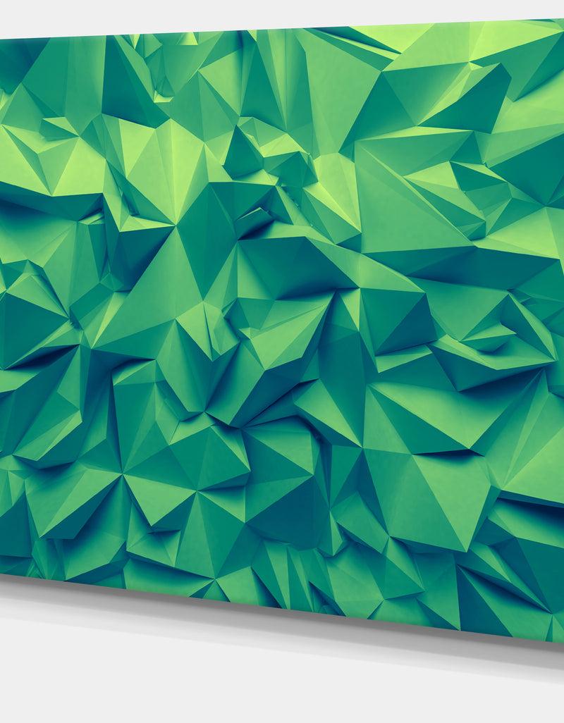DesignQ Trendy Emerald Green Background'Extra Large Abstract Canvas Art Print