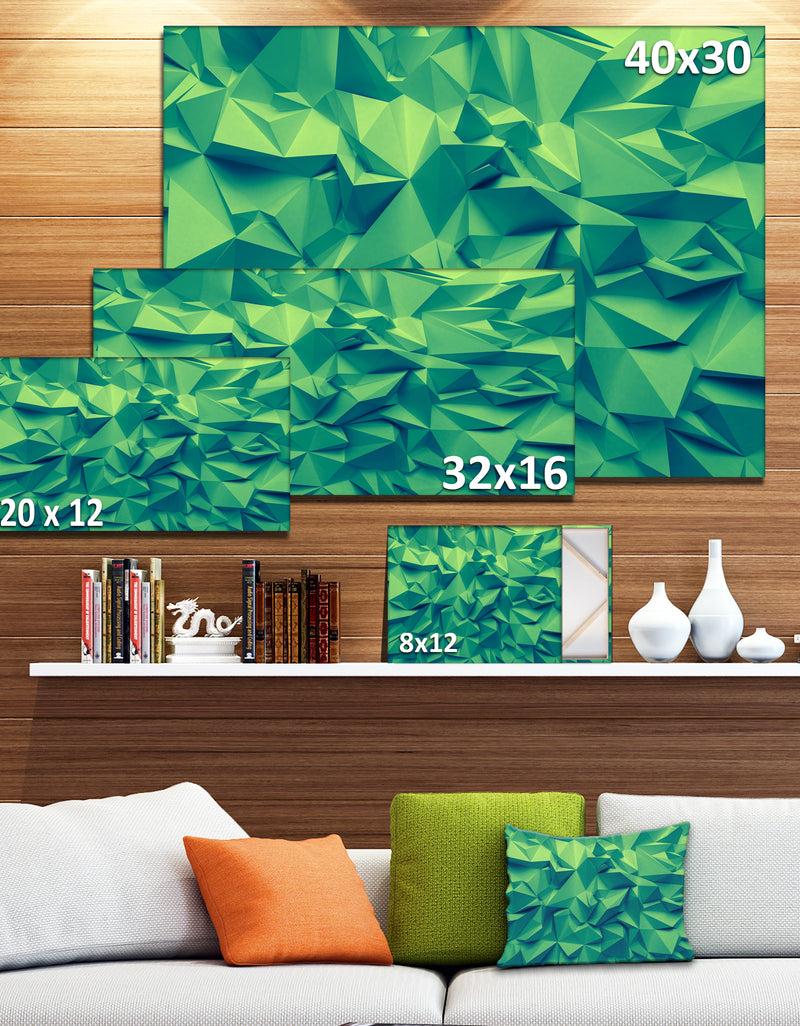 DesignQ Trendy Emerald Green Background'Extra Large Abstract Canvas Art Print