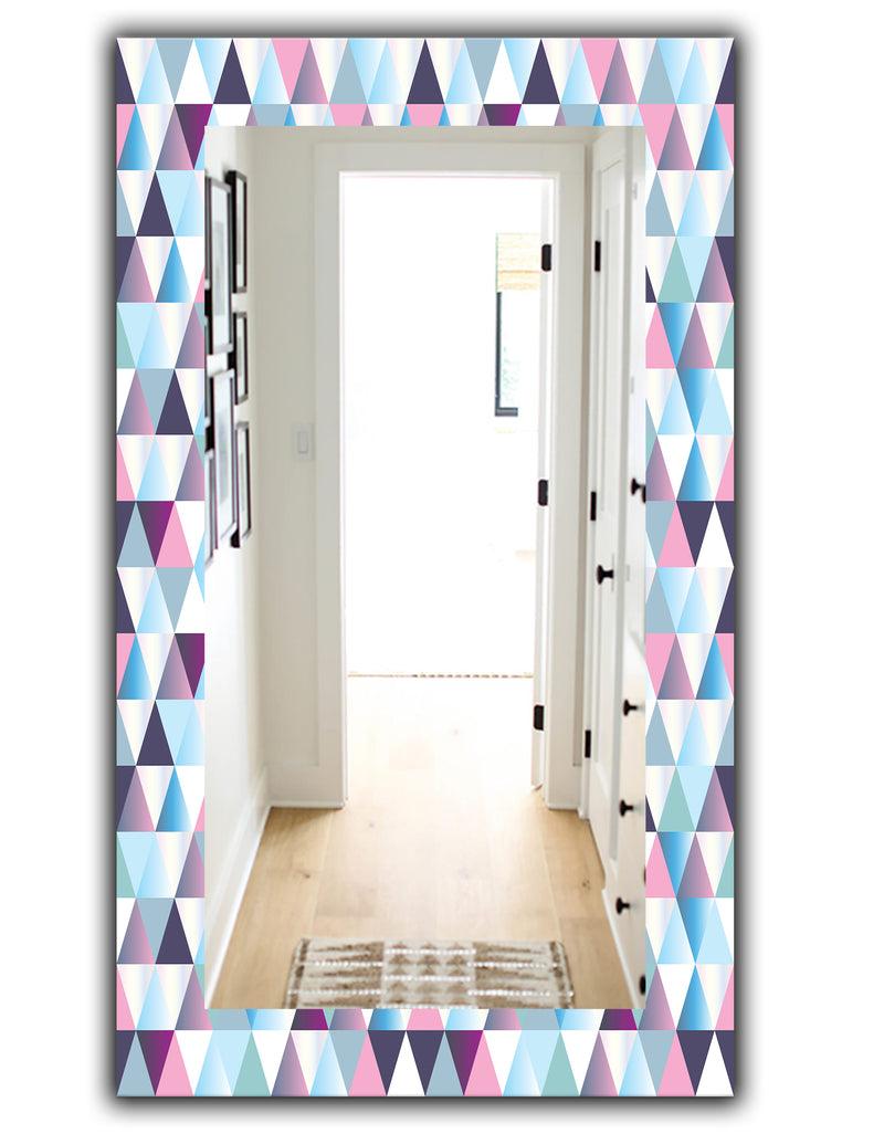 DesignQ Triangular Colourfields 13 - Modern Mirror - Wall Mirror