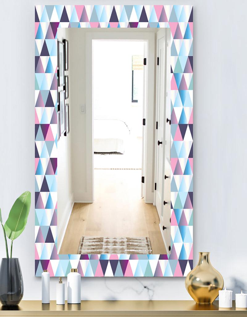 DesignQ Triangular Colourfields 13 - Modern Mirror - Wall Mirror