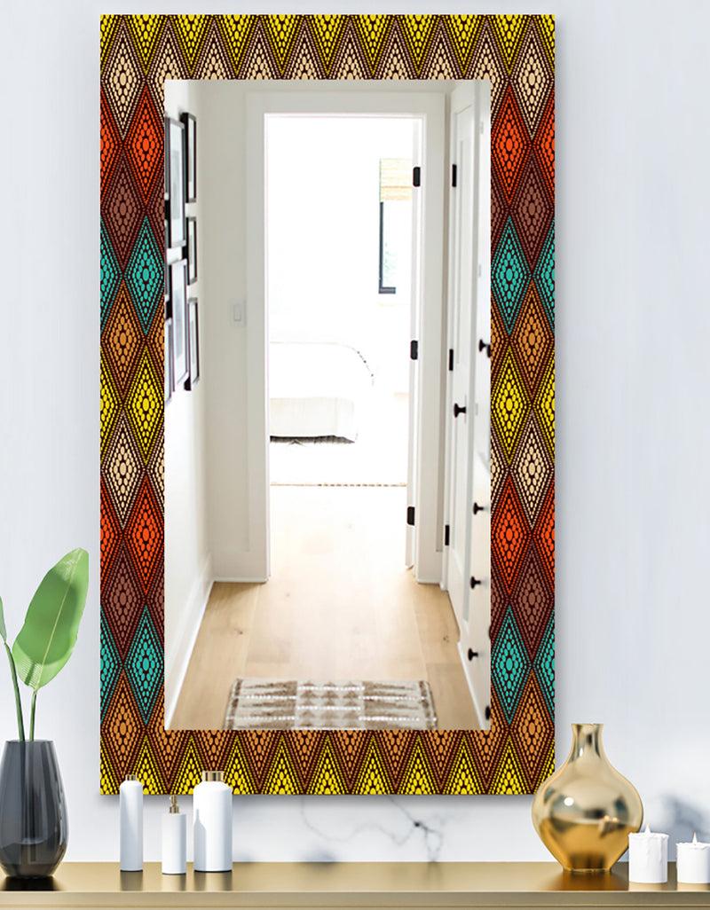 DesignQ Triangular Colourfields 14 - Modern Mirror - Wall Mirror