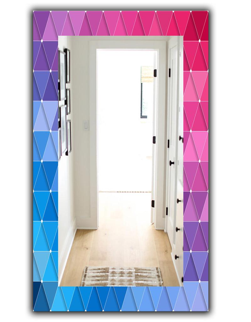 DesignQ Triangular Colourfields 15 - Modern Mirror - Vanity Mirror
