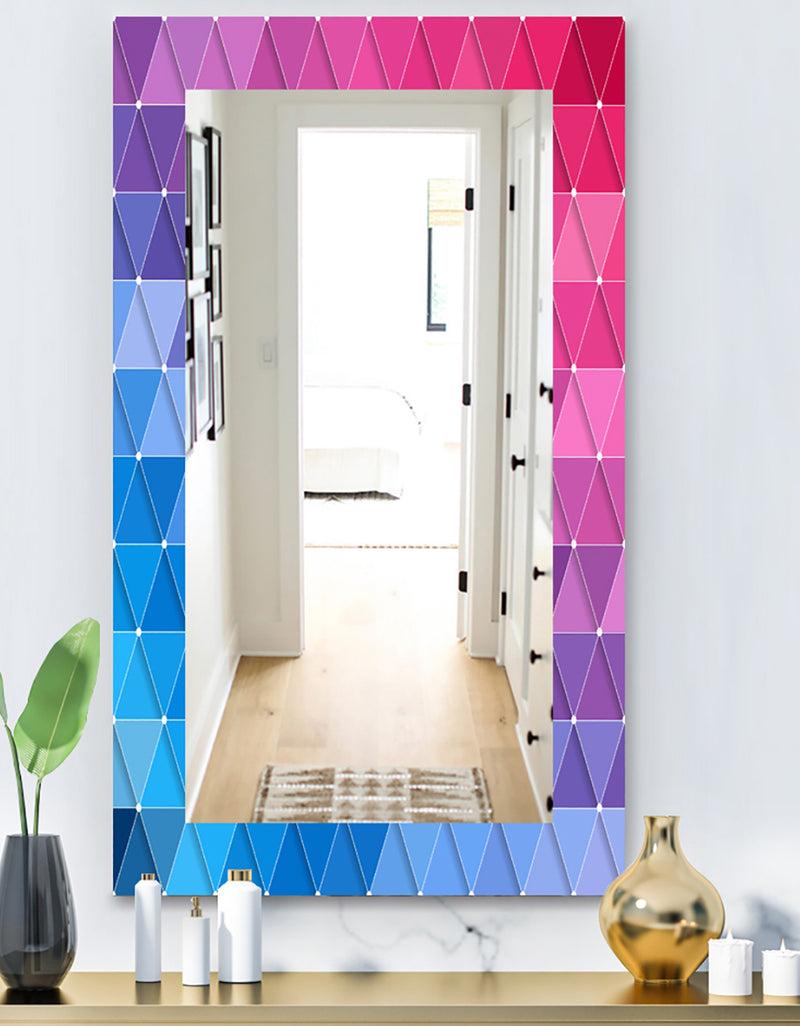 DesignQ Triangular Colourfields 15 - Modern Mirror - Vanity Mirror