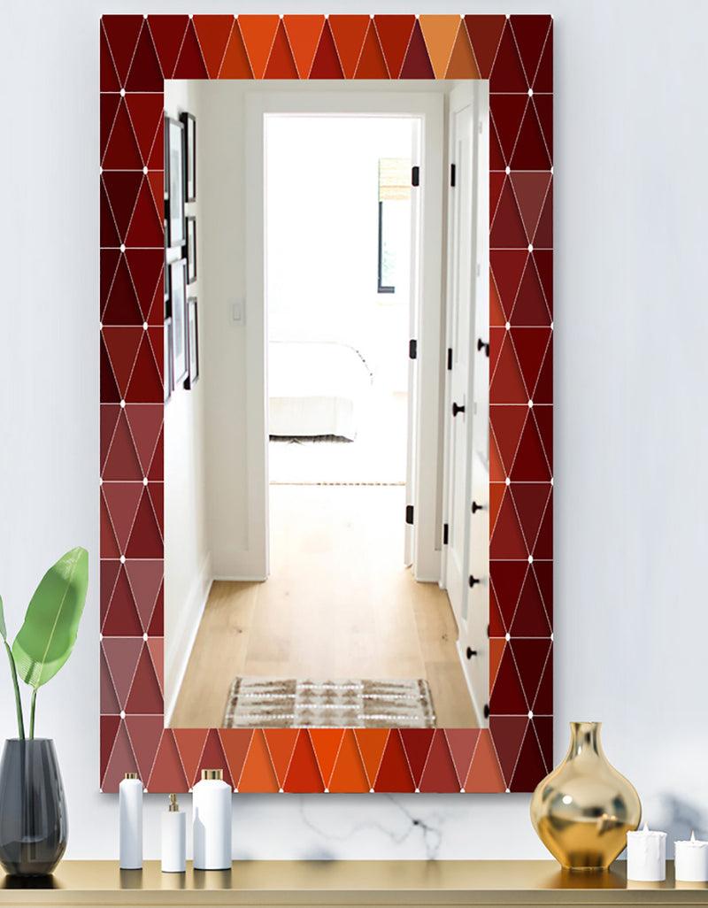 DesignQ Triangular Colourfields 17 - Modern Mirror - Wall Mirror