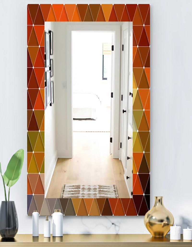 DesignQ Triangular Colourfields 18 - Modern Mirror - Wall Mirror