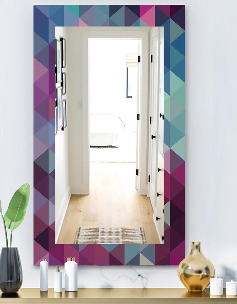 DesignQ Triangular Colourfields 19 - Modern Mirror - Wall Mirror