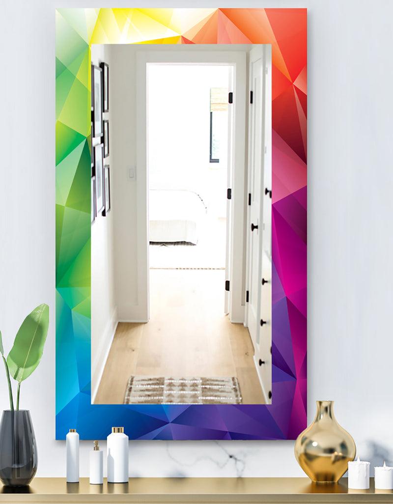 DesignQ Triangular Colourfields 25 - Modern Mirror - Wall Mirror