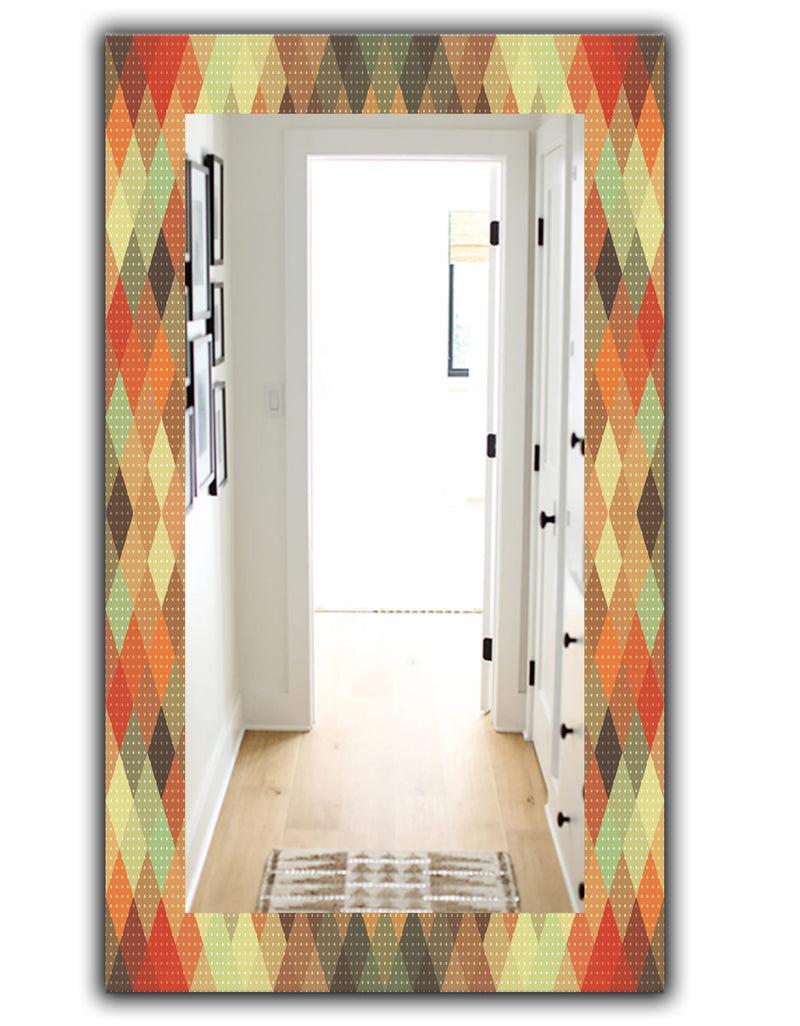 DesignQ Triangular Colourfields 30 - Modern Mirror - Wall Mirror