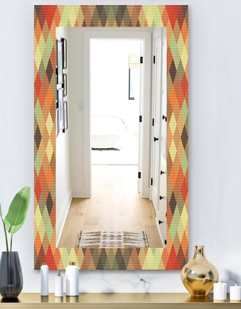 DesignQ Triangular Colourfields 30 - Modern Mirror - Wall Mirror