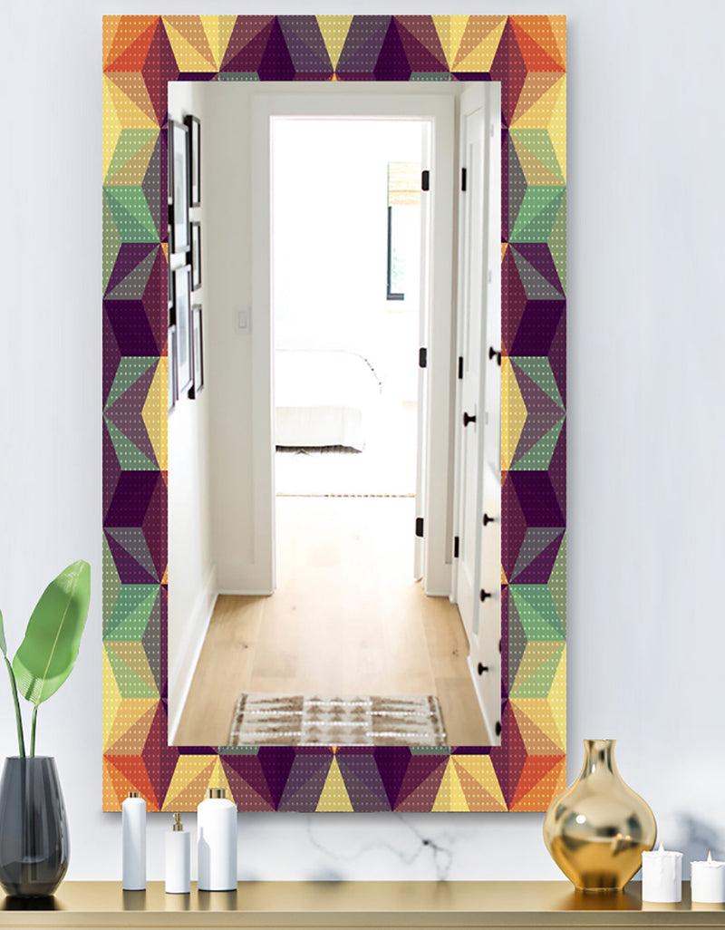 DesignQ Triangular Colourfields 31 - Modern Mirror - Vanity Mirror