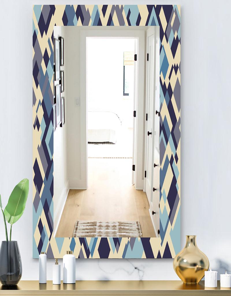 DesignQ Triangular Colourfields 32 - Modern Mirror - Wall Mirror
