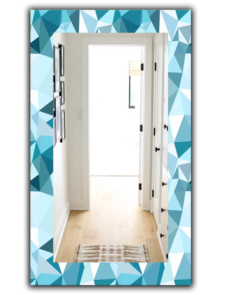 DesignQ Triangular Colourfields 33 - Mid-Century Mirror - Wall Mirror