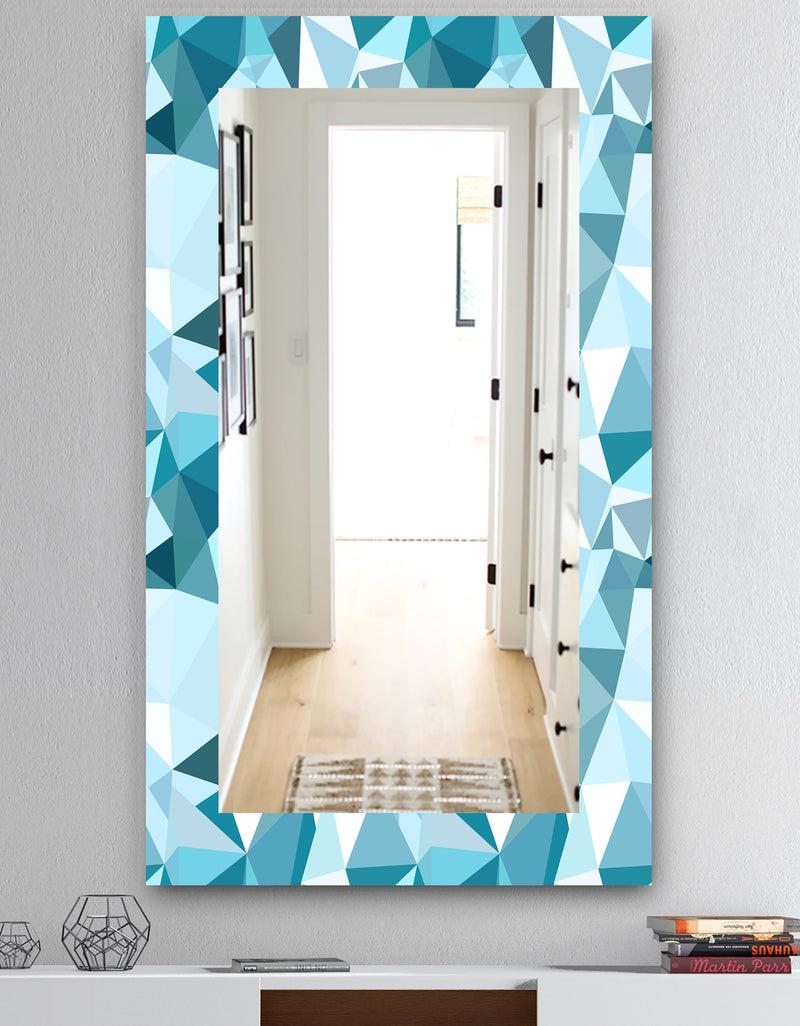 DesignQ Triangular Colourfields 33 - Mid-Century Mirror - Wall Mirror
