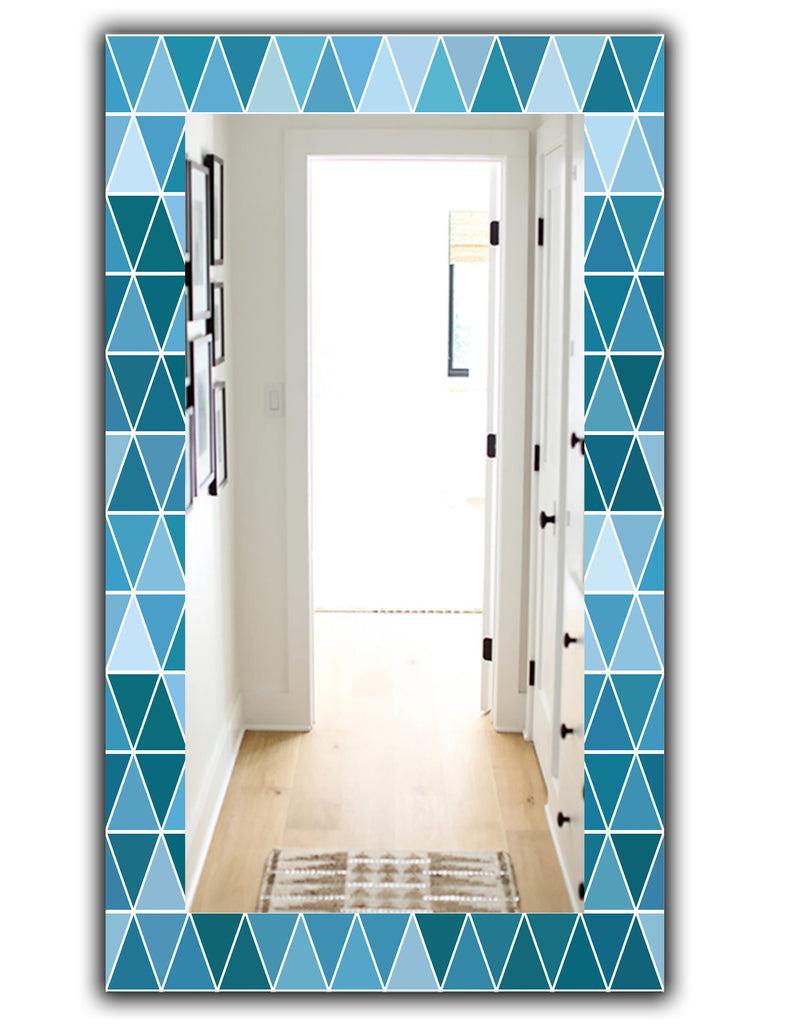 DesignQ Triangular Colourfields 34 - Modern Mirror - Wall Mirror
