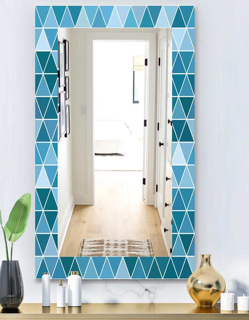 DesignQ Triangular Colourfields 34 - Modern Mirror - Wall Mirror