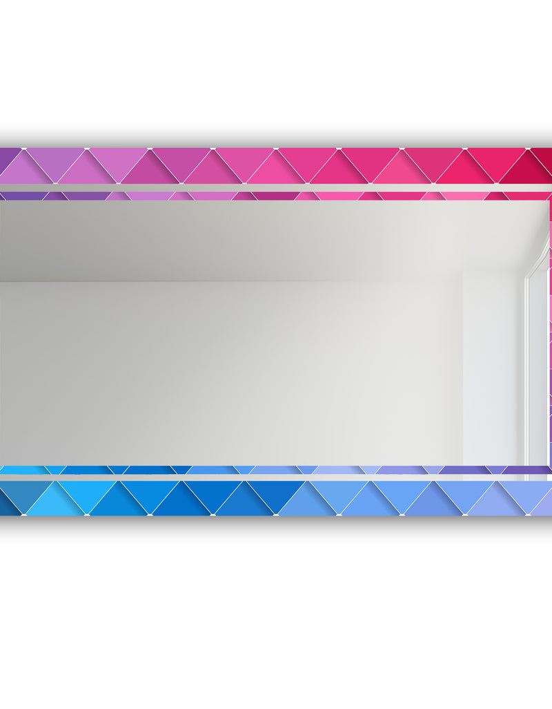 DesignQ Triangular Colourfields 36 - Glam Mirror - Modern Vanity Mirror