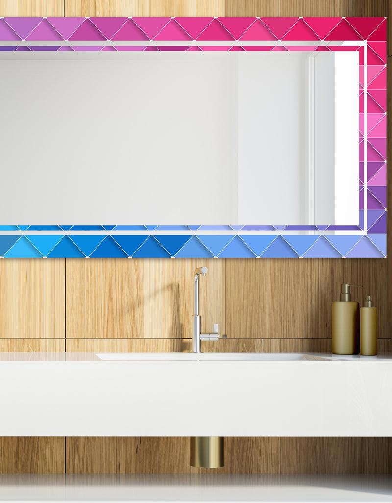 DesignQ Triangular Colourfields 36 - Glam Mirror - Modern Vanity Mirror