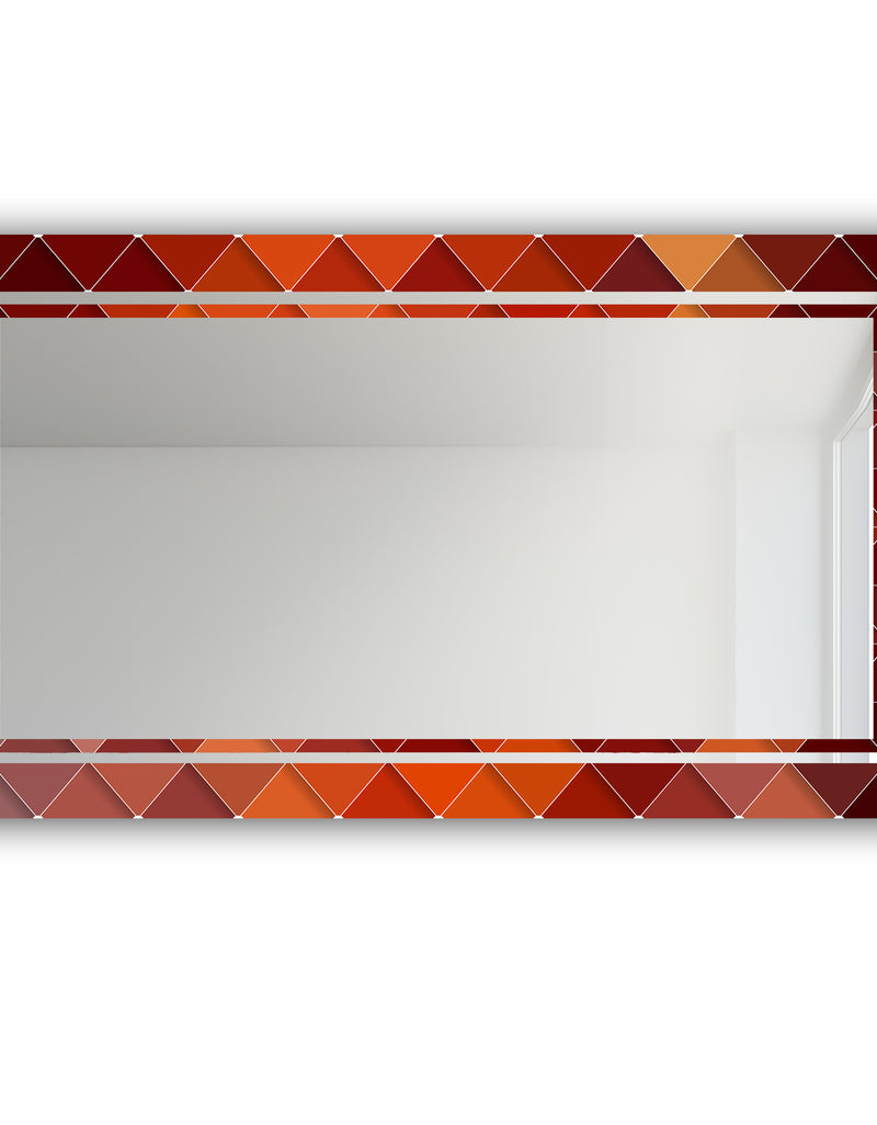 DesignQ Triangular Colourfields 38 - Glam Mirror - Modern Vanity Mirror