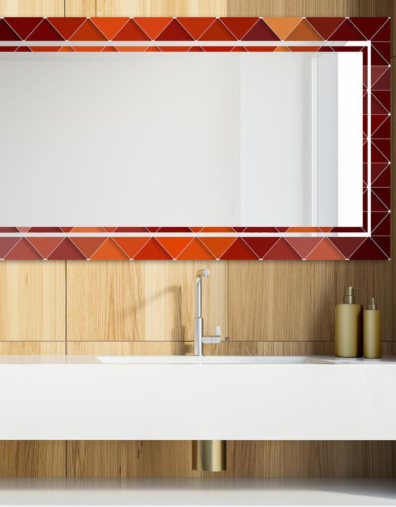 DesignQ Triangular Colourfields 38 - Glam Mirror - Modern Vanity Mirror