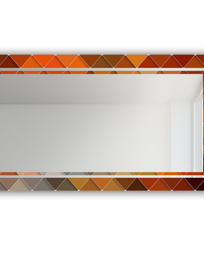 DesignQ Triangular Colourfields 39 - Glam Mirror - Modern Vanity Mirror
